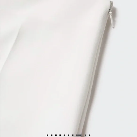 MANGO flowy wide leg high waist white palazzo pants SIZE 10 - Picture 4 of 10